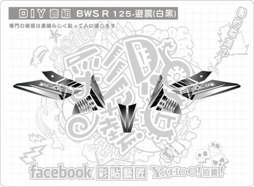 BWS R  ((白黑)) 避震套組